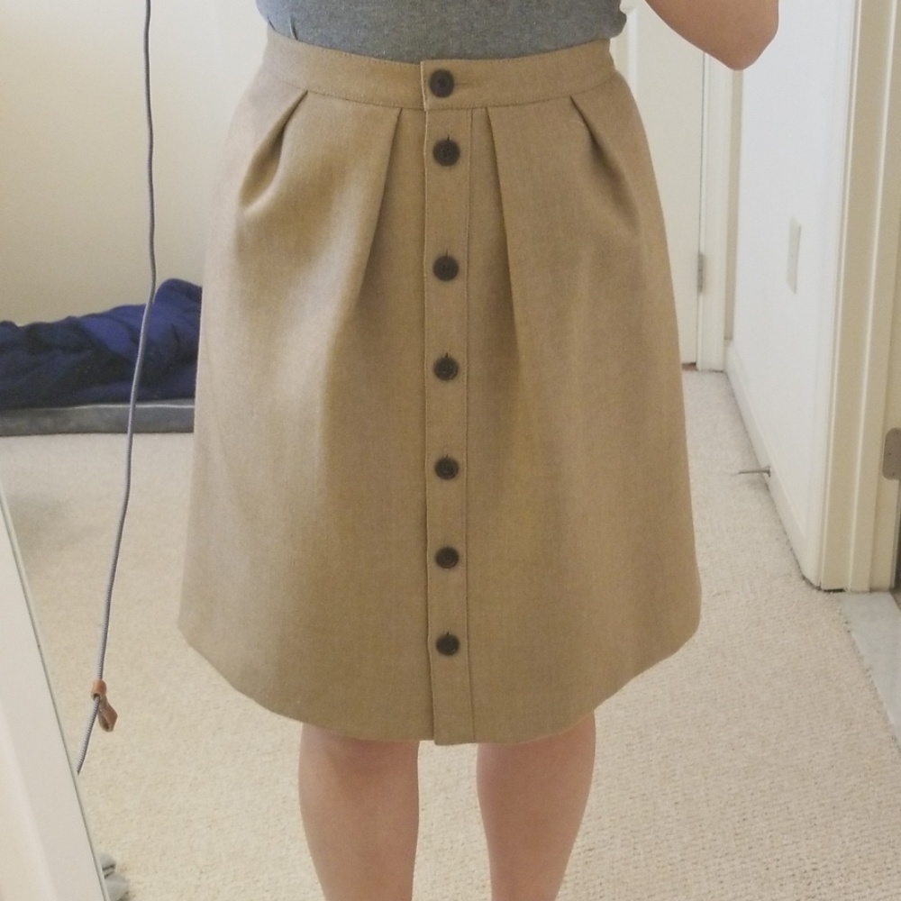 Button Down Tan Skirt - image 2